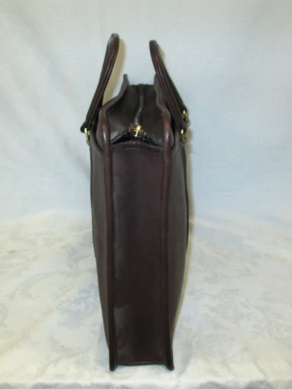 COACH CHOCOLATE BROWN LEATHER SOFT SIDED LAPTOP BRIEFCASE
